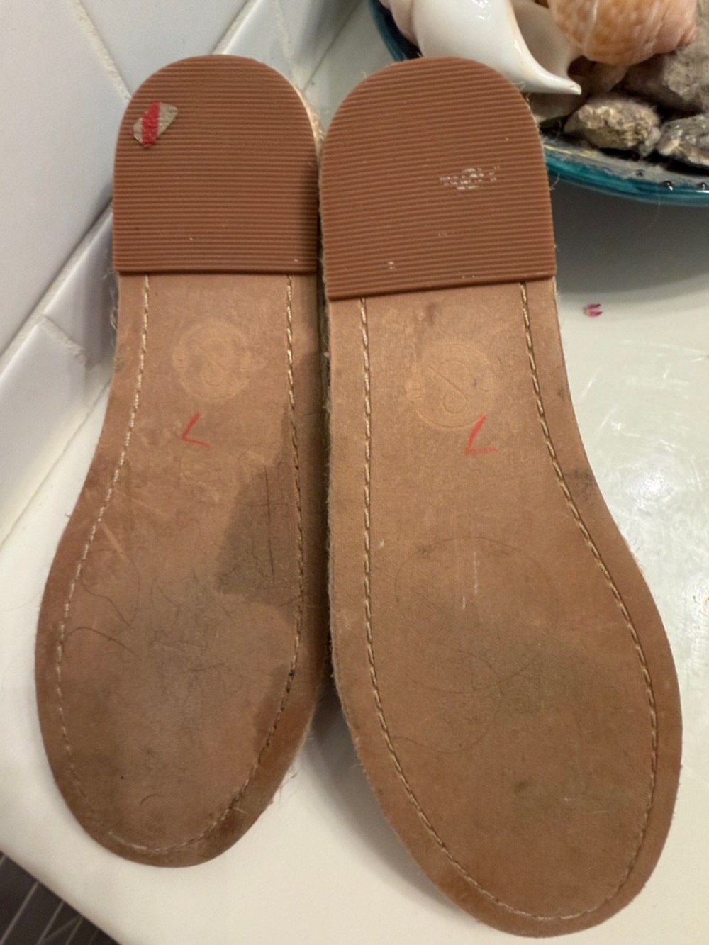 Treasure & Bond Denim Espadrilles with Multicolor Beaded Straps - Picture 4 of 5